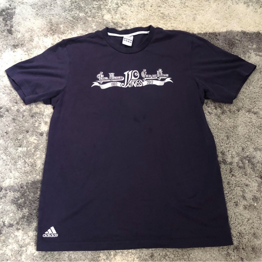 dark purple adidas soccer tee